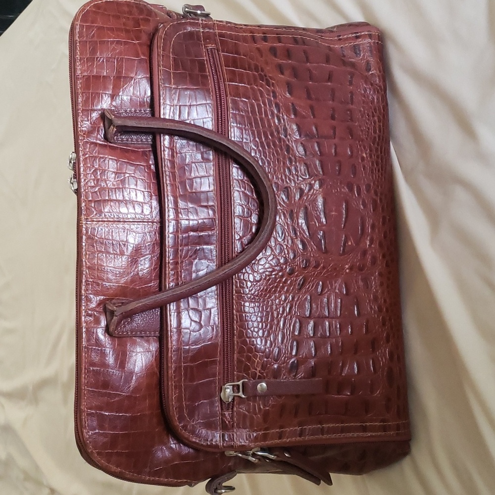 Croc Leather Tote Bag
